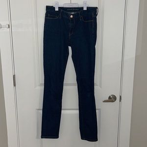 Banana Republic denim skinny jeans with gold stitching